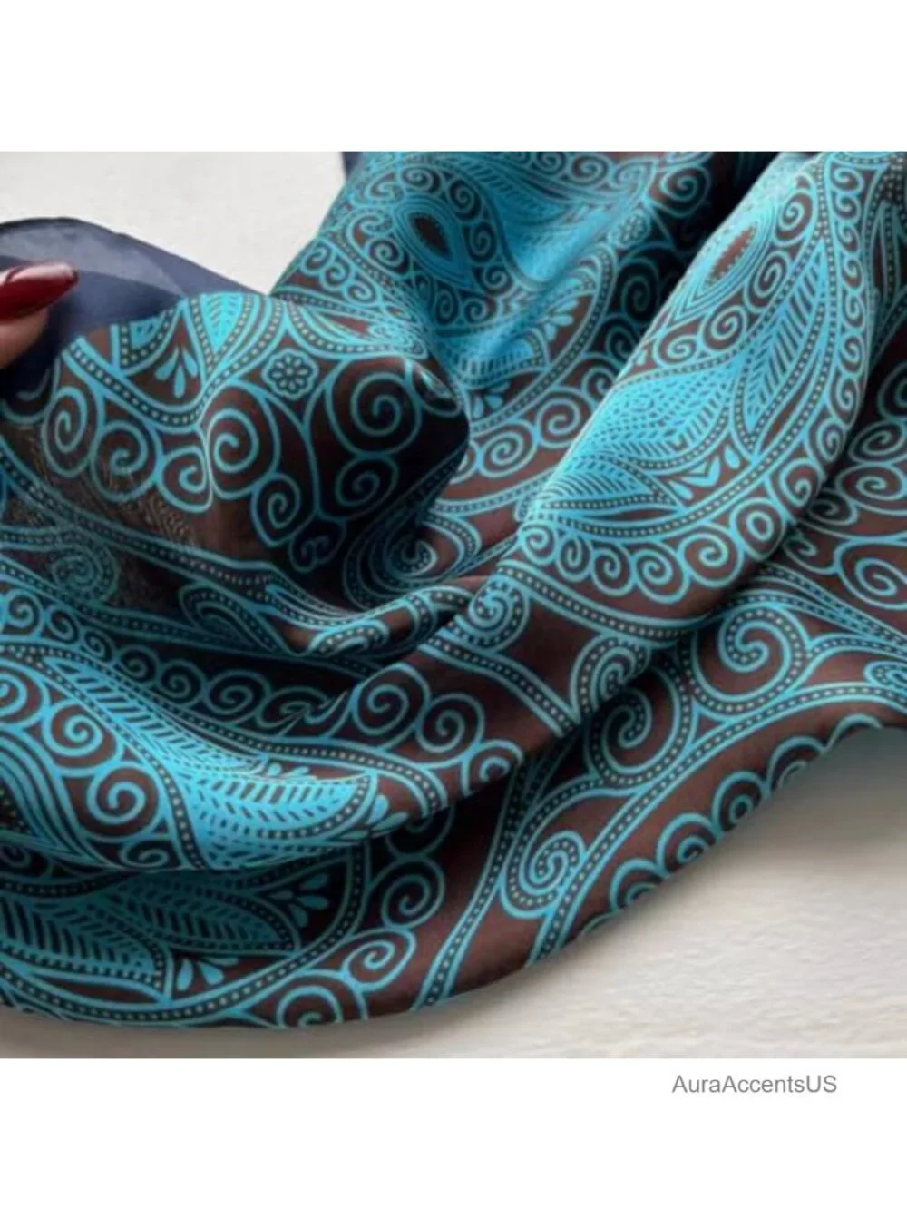 XL 43 Inch Square Scarf Polyester Satin Silk Wrap Headscarf Hair Scarf